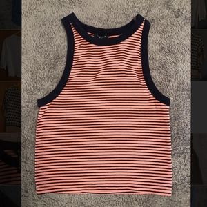 Striped racerback crop top